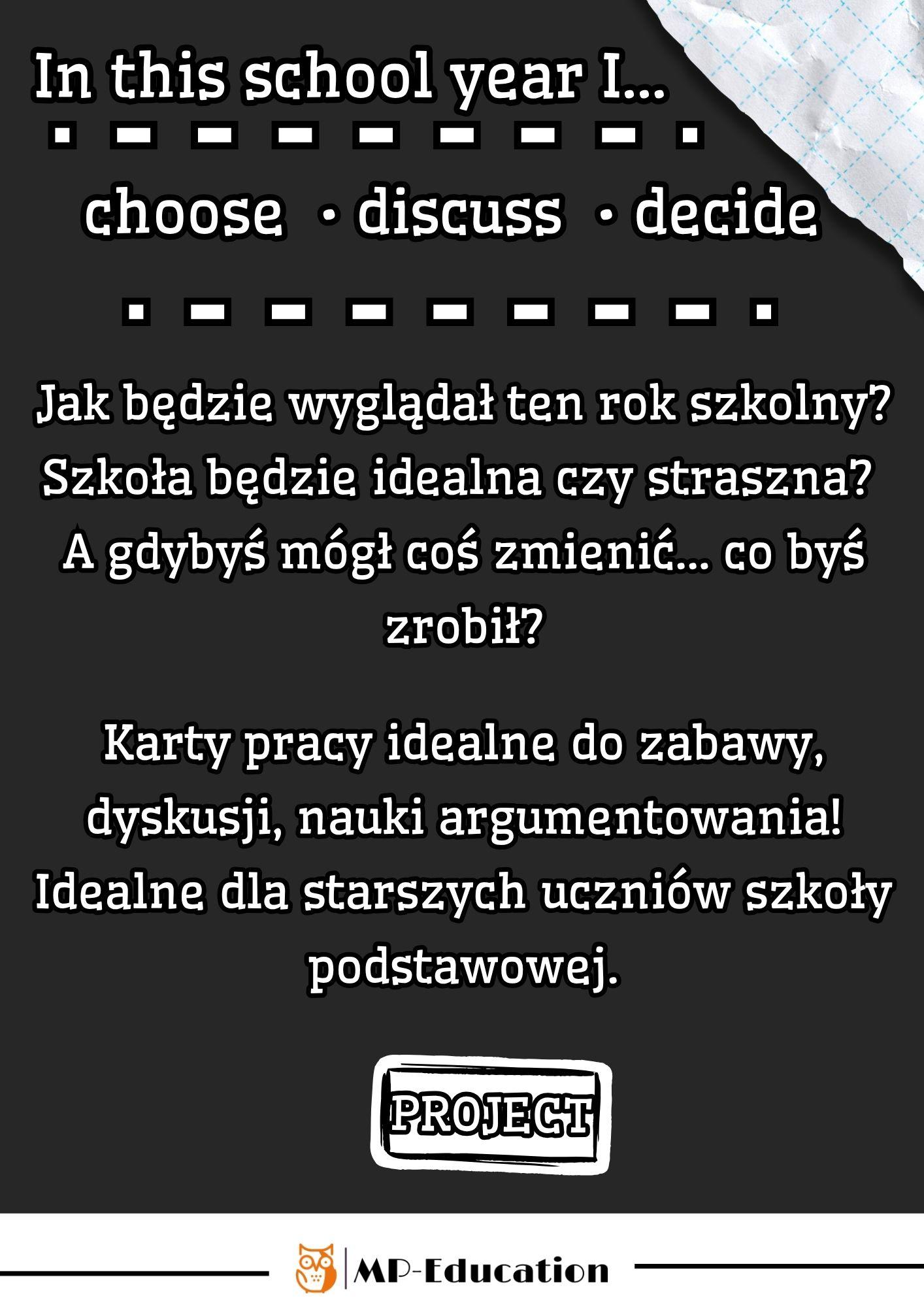 In this school year I... - materiał do dyskusji 1