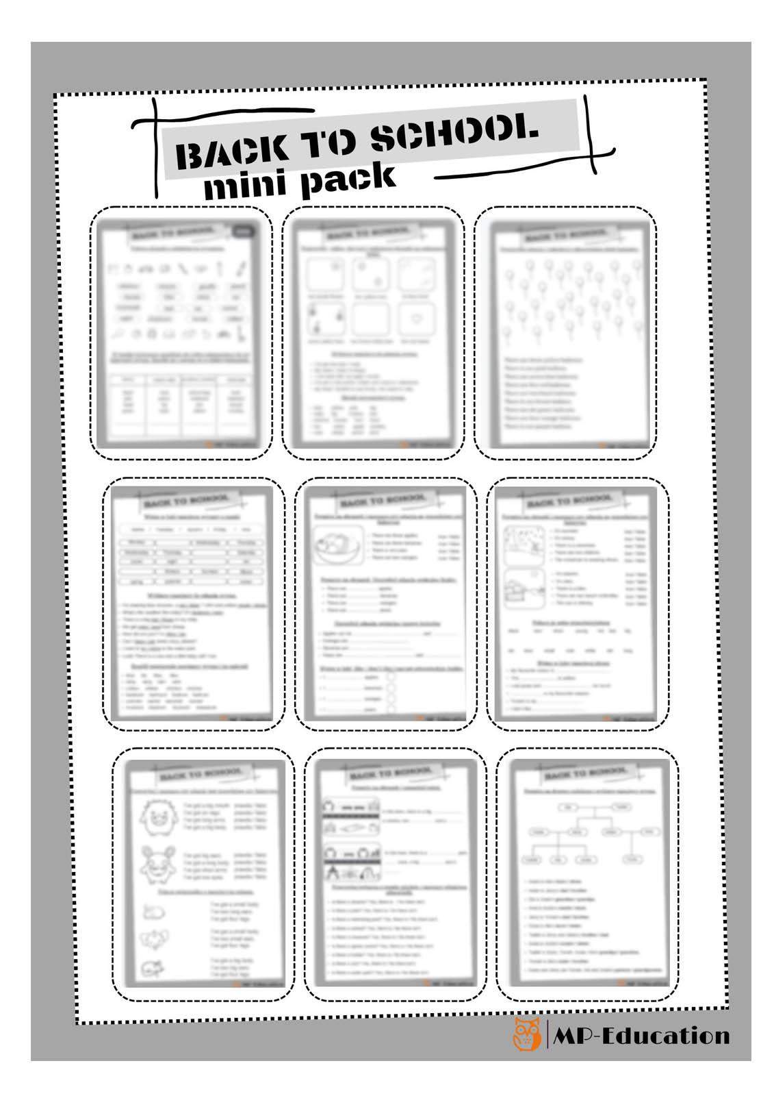 Back to school - materiały na lekcje języka angielskiego - MINI PACK 0